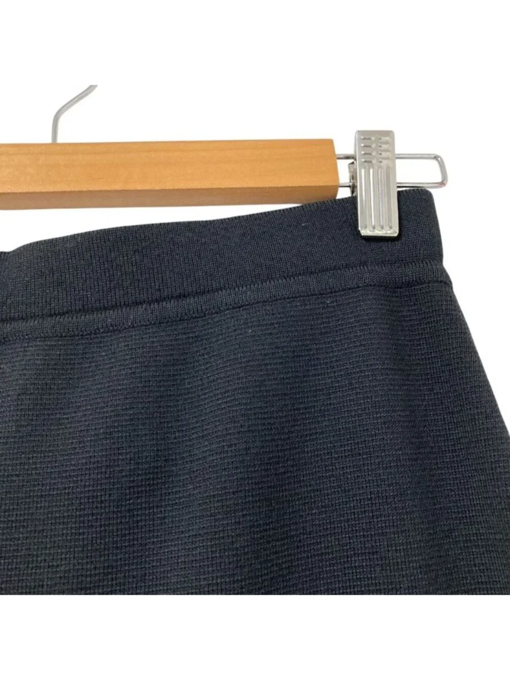 Chanel Back Zip Knit Tight Long Skirt 02 Black